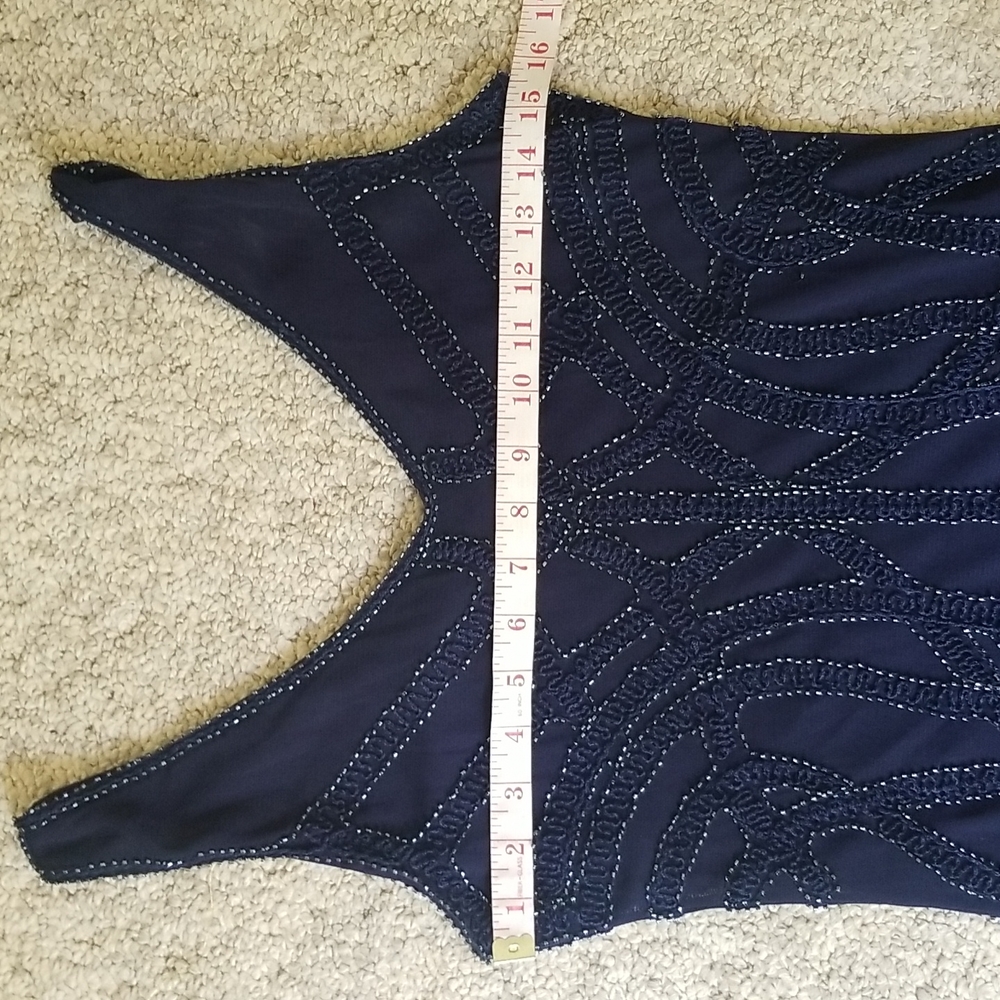 Navy Beaded Dress - Picture 11 of 14